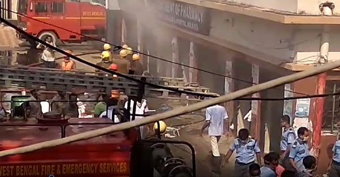 কলকাতায় সরকারি হাসপাতালে ভয়াবহ অগ্নিকান্ড