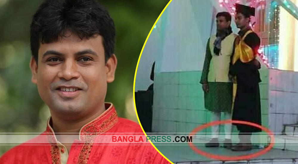 জুতা পায়ে শহীদ মিনারে ছাত্রলীগের সাবেক সভাপতি