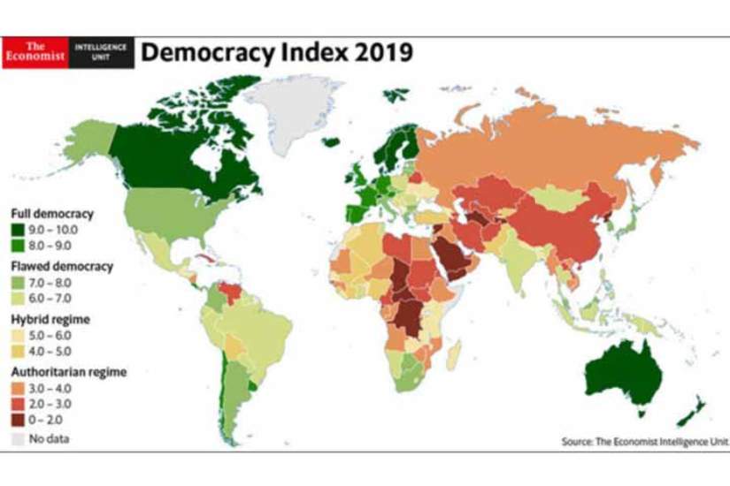 গণতন্ত্র সূচকে বাংলাদেশের ৮ ধাপ অগ্রগতি
