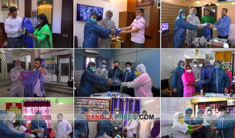 ঝিনাইদহে চিকিৎসক ও সেবিকাদের মধ্যে ৫ শতাধিক পিপিই বিতরণ