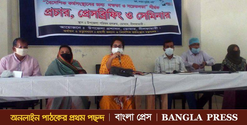 ডোমারে বৈদেশিক কর্মসংস্থানের জন্য দক্ষতা শীর্ষক সেমিনার ও প্রেস ব্রিফিং