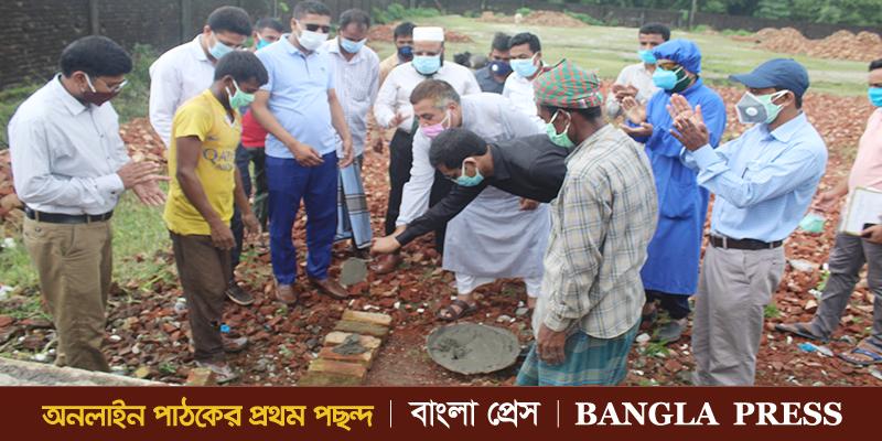 বাংলাবান্ধা ল্যান্ডপোর্টে বিশ্রামাগারের ভিত্তিপ্রস্থর উদ্বোধন