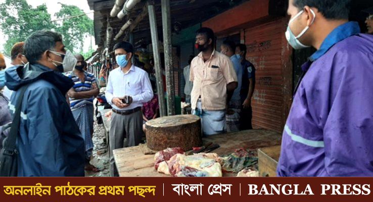 সৈয়দপুরের অসুস্থ গরুর মাংস বিক্রির সময় ২ কসাইকে জরিমানা