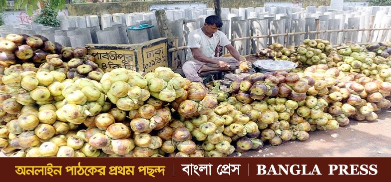 ফুলবাড়ীতে তালের শাঁসে ভরে উঠেছে হাট-বাজার