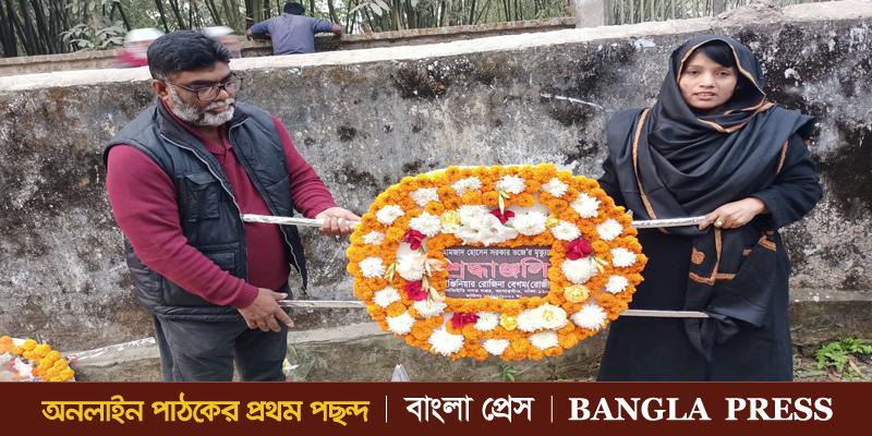 সৈয়দপুরে পৌর মেয়র আমজাদের কবরে প্রকৌশলী রোজিনার শ্রদ্ধা