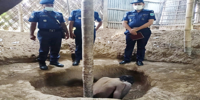 শিকলবন্দি থাকা রবিউলের দ্বায়িত্ব নিলো বোয়ালমারী থানা পুলিশ
