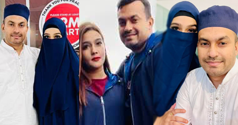 স্বামী রাকিবসহ হজ্বে গেলেন মাহী