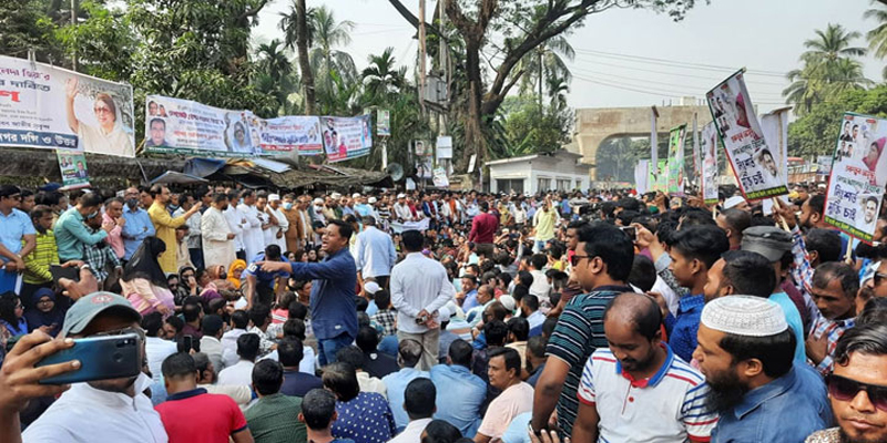 প্রেস ক্লাবের সামনে বিএনপির সমাবেশ শুরু