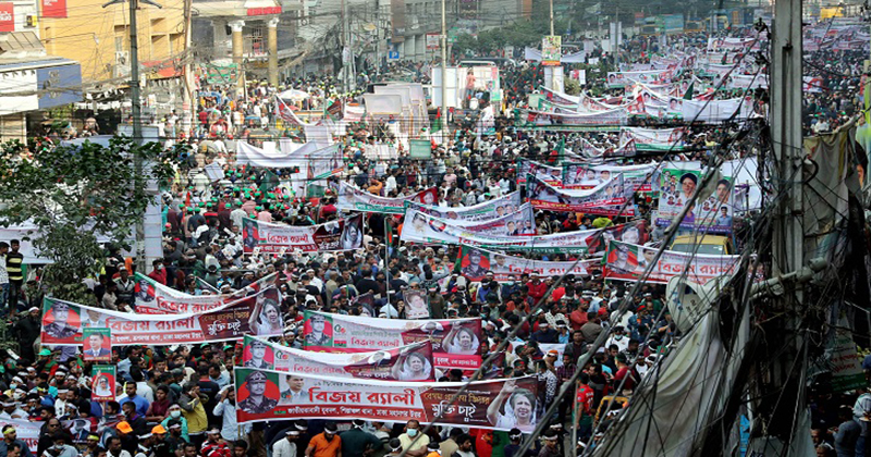 বিজয় র‍্যালি খালেদা জিয়া’র মুক্তির মিছিলে পরিণত
