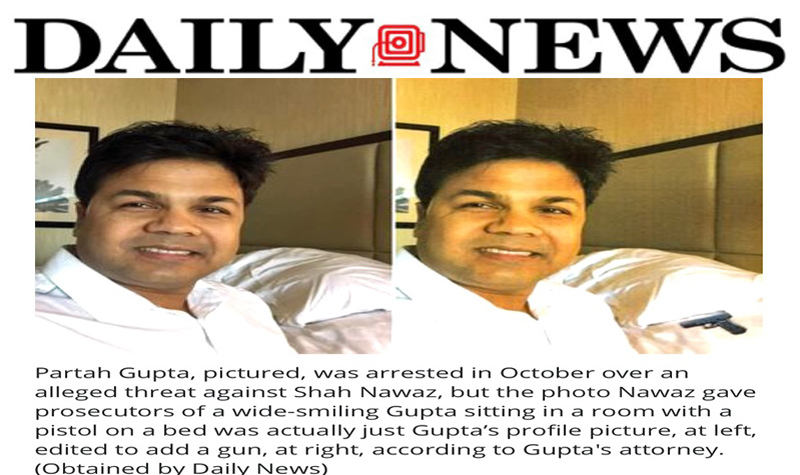 ফটোশপে পিস্তলযুক্ত করে মামলা, প্রবাসীর খবর মার্কিন মিডিয়ায়