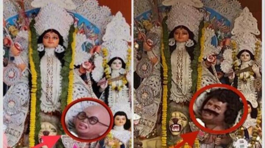 অসুরের বদলে মহাত্মা গান্ধী, কলকাতায় বিতর্ক!
