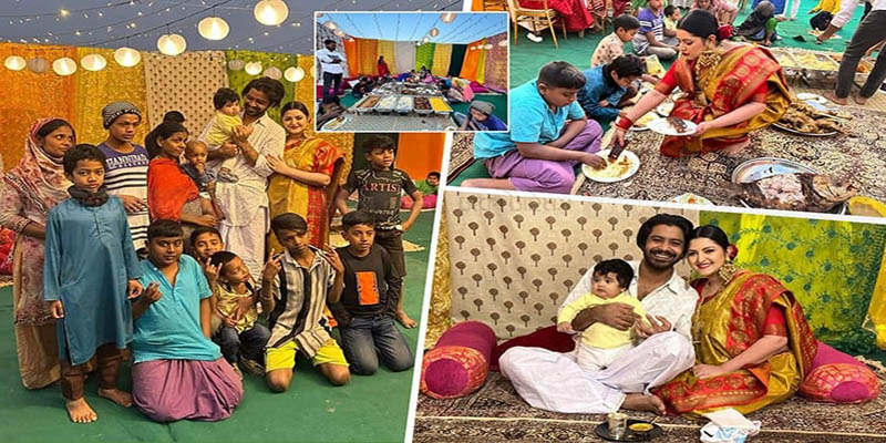 পথশিশুদের সাথে পরীমনি-রাজের ছেলের মুখে ভাত!