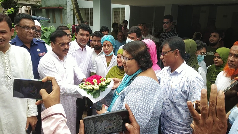 ধর্মপাশায় প্যাথলজি বিভাগ শুভ উদ্ভোধন করেন এমপি রতন
