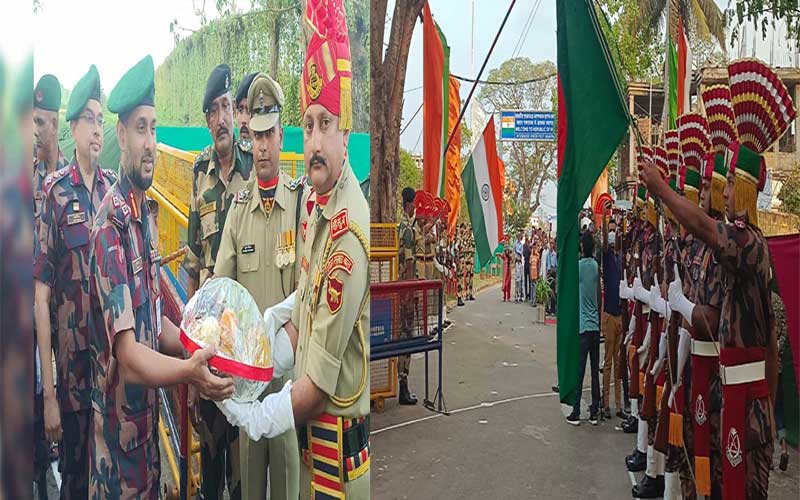স্বাধীনতা দিবসে সীমান্তে বিজিবি-বিএসএফ প্যারেড