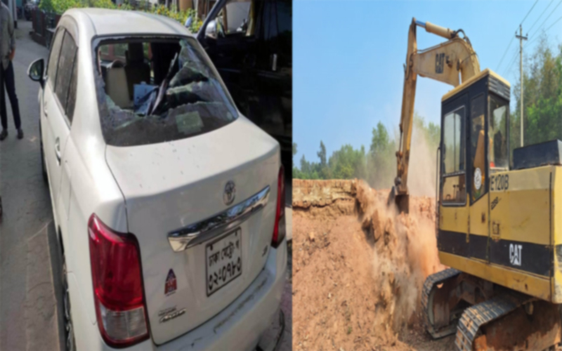 দিনাজপুরে ইটভাটায় অভিযান চালানোর সময় ইটভাটার মালিকের হামলা