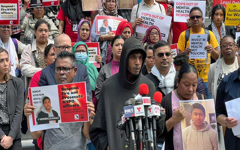 নিউ ইয়র্কে পুলিশের গুলিতে বাংলাদেশি যুবক হত্যার প্রতিবাদে সমাবেশ