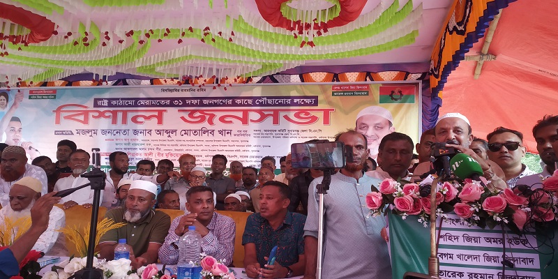 ধর্মপাশায় ৩১ দফা বাস্তবায়নের লক্ষ্যে বিশাল জনসভা অনুষ্ঠিত