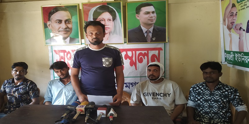ধর্মপাশায় দোসরদের দ্বারা অতর্কিত রক্তাক্ত হামলার প্রতিবাদে সংবাদ সম্মেলন